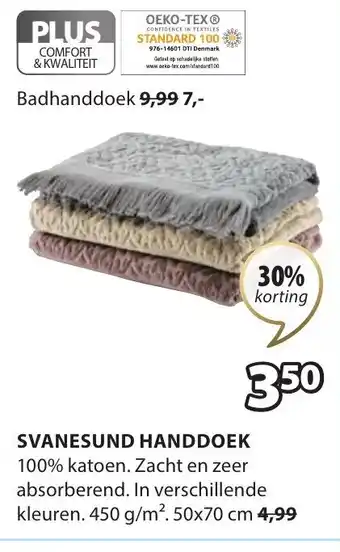 Jysk Svanesund handdoek aanbieding