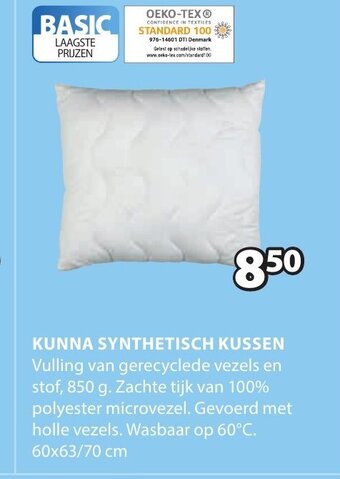 Jysk Kunna synthetisch kussen aanbieding
