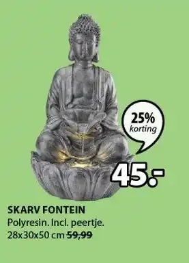 Jysk Skarv Fontein 28x30x50cm aanbieding