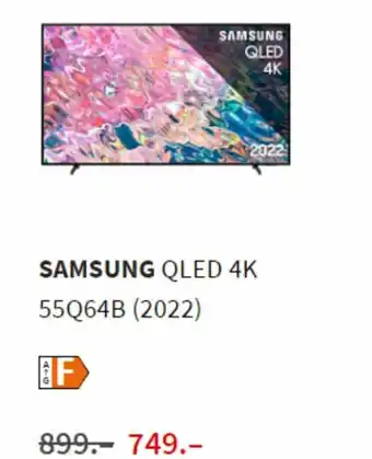 MediaMarkt Samsung QLED 4K 55Q64B (2022) aanbieding