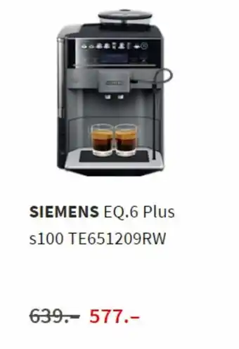 MediaMarkt Siemens EQ.6 plus s100 TE651209RW aanbieding