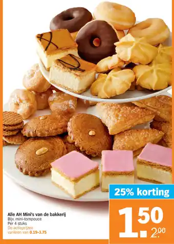 Albert Heijn AH Mini's van de Bakkerij aanbieding