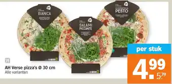 Albert Heijn AH verse pizza's 30cm aanbieding