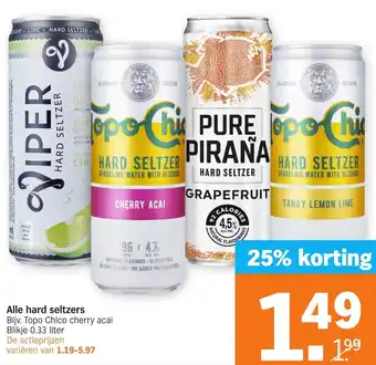 Albert Heijn Hard Seltzer aanbieding