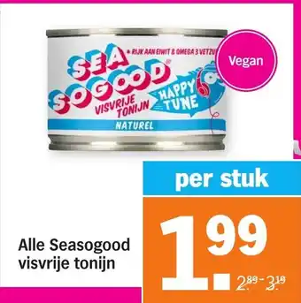 Albert Heijn Seasogood Visvrije tonijn aanbieding