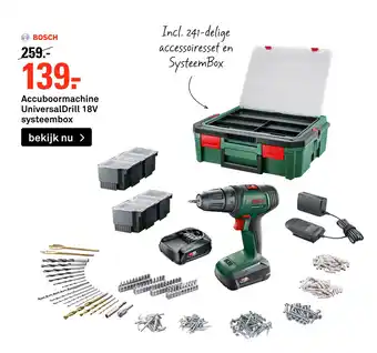 Karwei Accuboormachine UniversalDrill 18V systeembox aanbieding