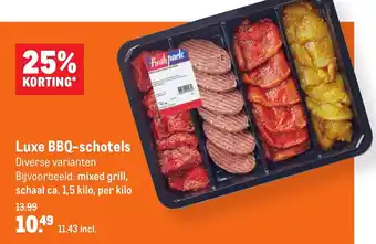 Makro Luxe BBQ-schotels 1kg aanbieding