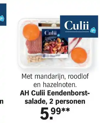 Albert Heijn AH Culii Eendenborst- salade, 2 personen aanbieding