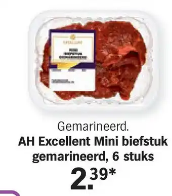 Albert Heijn AH Excellent Mini biefstuk gemarineerd, 6 stuks aanbieding