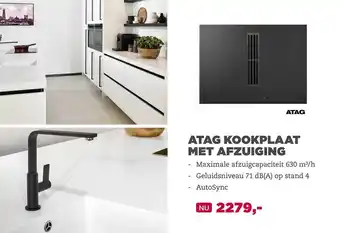 DB keukens Atag kookplaat met afzuiging aanbieding