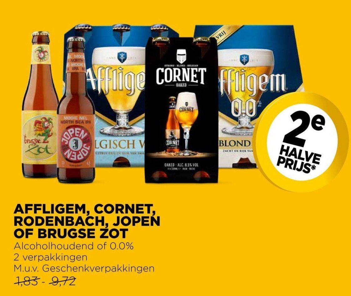 Affligem, Rodenbach, Jopen of Brugse Zot aanbieding bij Jumbo