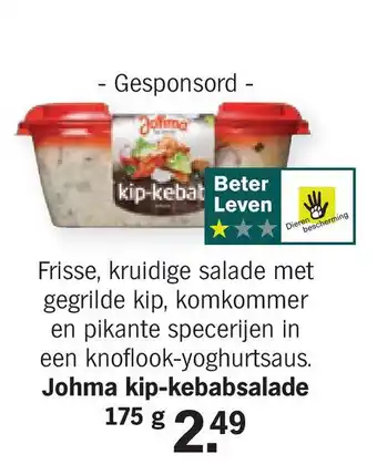 Albert Heijn Johma kip-kebabsalade 175g aanbieding