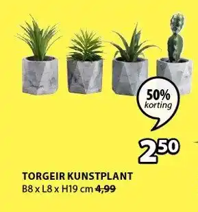 Jysk Torgeir Kunstplant b8xl8xh19cm aanbieding