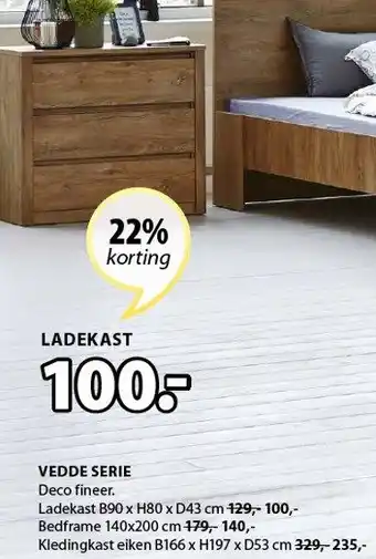 Jysk Vedde Serie Ladekast aanbieding