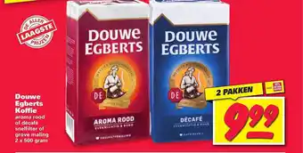 Nettorama Douwe egberts koffie aroma rood of décafé snelfilter of grove maling aanbieding