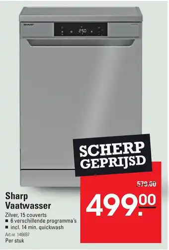 Sligro Sharp vaatwasser aanbieding