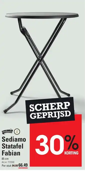 Sligro Sediamo statafel fabian aanbieding