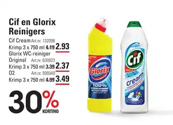 Sligro Cif en glorix reinigers aanbieding