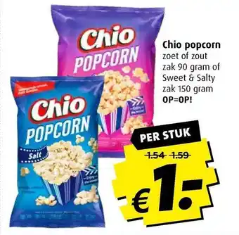 Boni Chio popcorn aanbieding