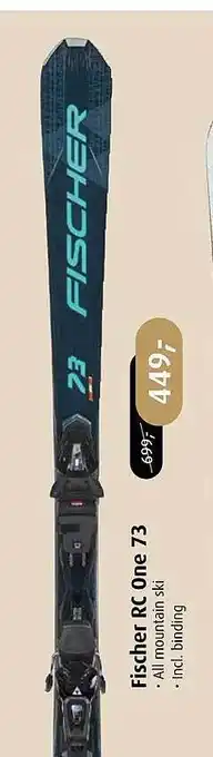 De Wit Schijndel Fischer rc one 73 all mountain ski aanbieding