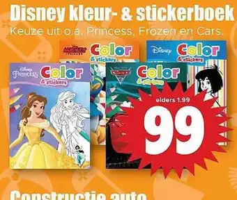 Dirk Disney kleur- & stickerboek aanbieding