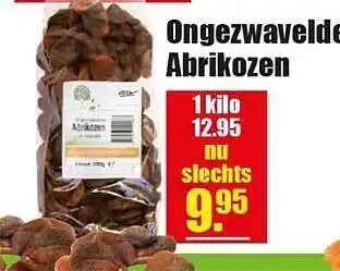 Gezond & Wel Ongezwavelde abrikozen aanbieding