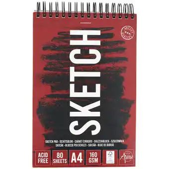 Action Creative artist schetsblok met spiraal aanbieding