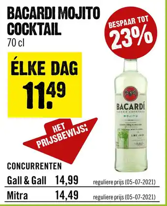 Dirck 3 Bacardi Mojito Cocktail aanbieding