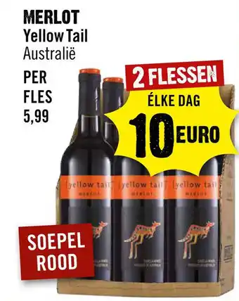 Dirck 3 Merlot Yellow Tail aanbieding