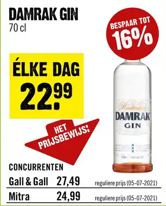 Dirck 3 Damrak Gin aanbieding