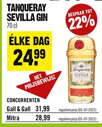 Dirck 3 Tanqueray Sevilla Gin aanbieding