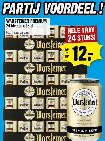 Dirck 3 Tray Warsteiner Premium aanbieding