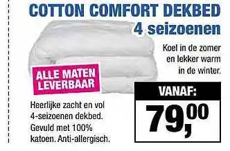 Matrasconcurrent Cotton comfort dekbed 4 seizoenen aanbieding