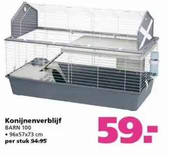 Ranzijn Konijnenverblijk barn 100 aanbieding