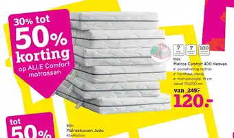 Leen Bakker Matras Comfort 400 Heaven 70*200*19 cm aanbieding