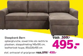 Leen Bakker Slaapbank Bern aanbieding