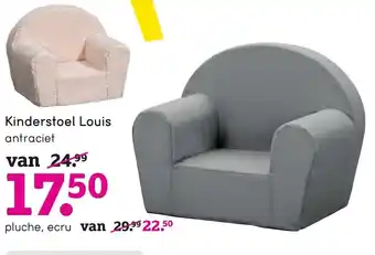 Leen Bakker Kinderstoel Louise antraciet aanbieding