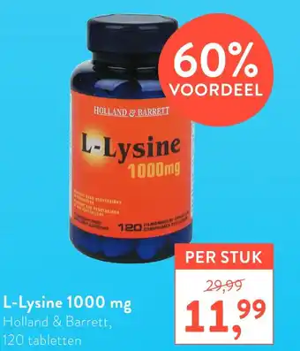 Holland & Barrett L-Lysine 1000mg aanbieding