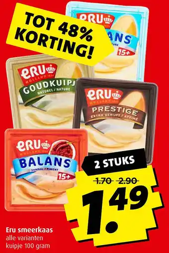 Boni Eru smeerkaas aanbieding