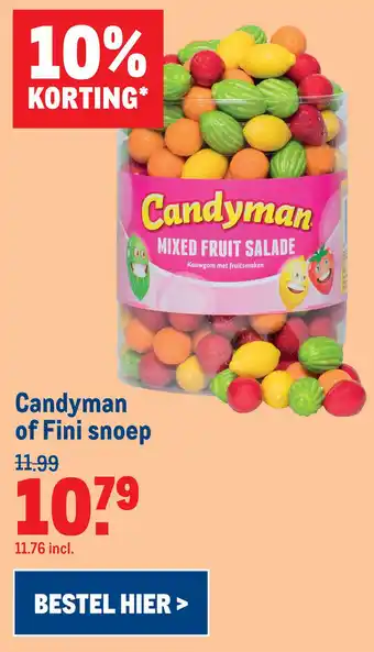 Makro Candyman of Fini snoep aanbieding