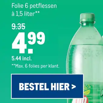 Makro Folie 6 petflessen aanbieding