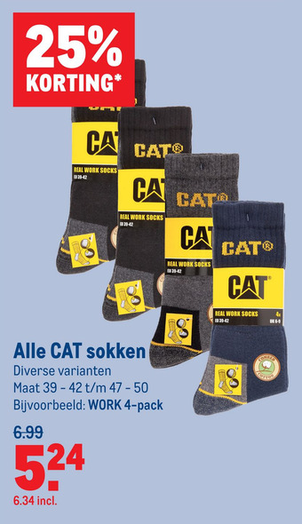 Makro Alle CAT sokken aanbieding