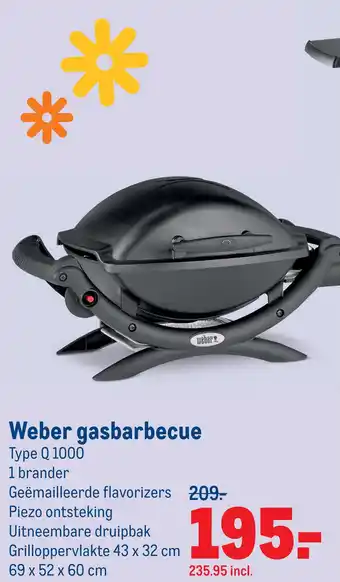 Makro Weber gasbarbecue aanbieding