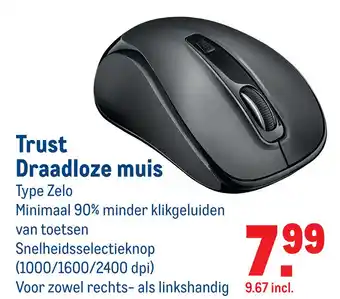 Makro Trust Draadloze muis aanbieding