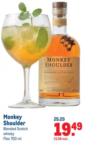 Makro Monkey Shoulder aanbieding