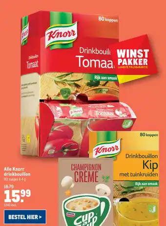 Makro Alle Knorr drinkbouillon aanbieding