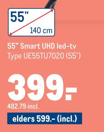 Makro 55" Smart UHD led-tv aanbieding