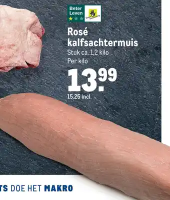 Makro Rosé kalfsachtermuis aanbieding