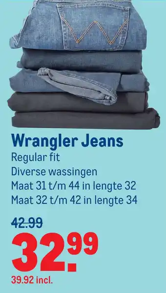 Makro Wrangler Jeans aanbieding