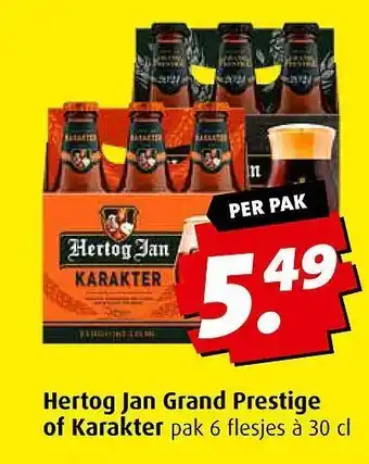 Boni Hertog jan grand prestige of karakter pak 6 flesjes à 30 cl aanbieding